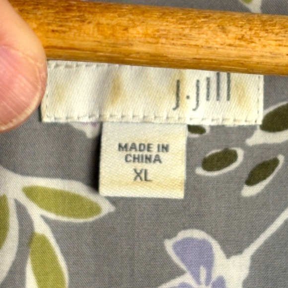 J Jill LongSleeve Button Up Tunic Blouse XL Casual Spring Office Lagenlook Flowy - Picture 4 of 12